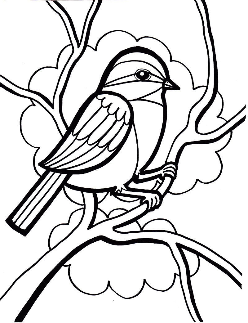 Bird coloring #4, Download drawings