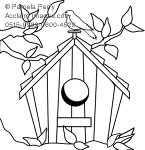 Bird House coloring #3, Download drawings