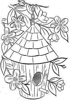 Bird House coloring #10, Download drawings