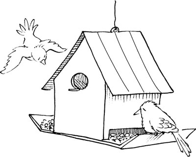 Bird House coloring #9, Download drawings