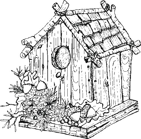 Bird House coloring #6, Download drawings