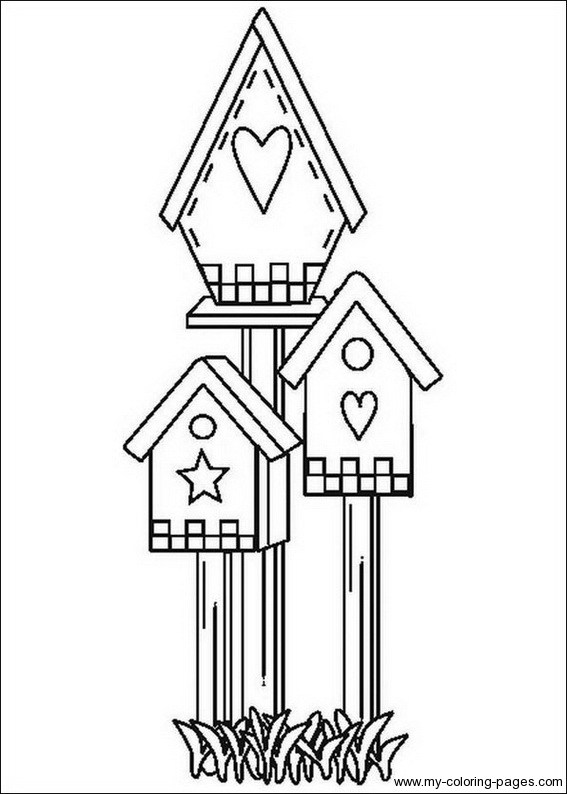 Bird House coloring #15, Download drawings