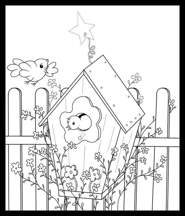 Bird House coloring #14, Download drawings