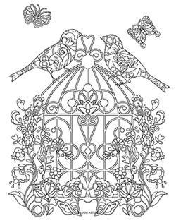 Birdcage coloring #15, Download drawings