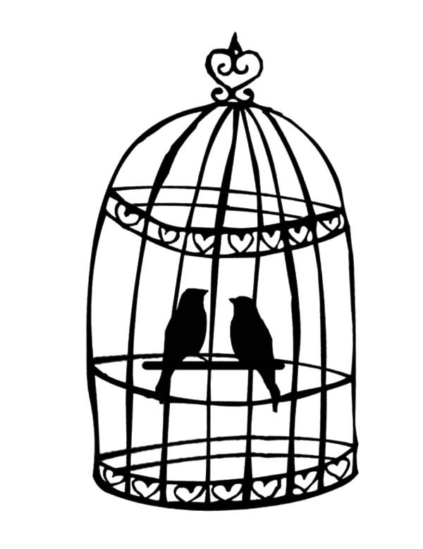 Birdcage coloring #3, Download drawings