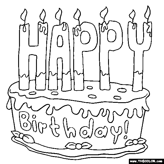 Birthday coloring #2, Download drawings