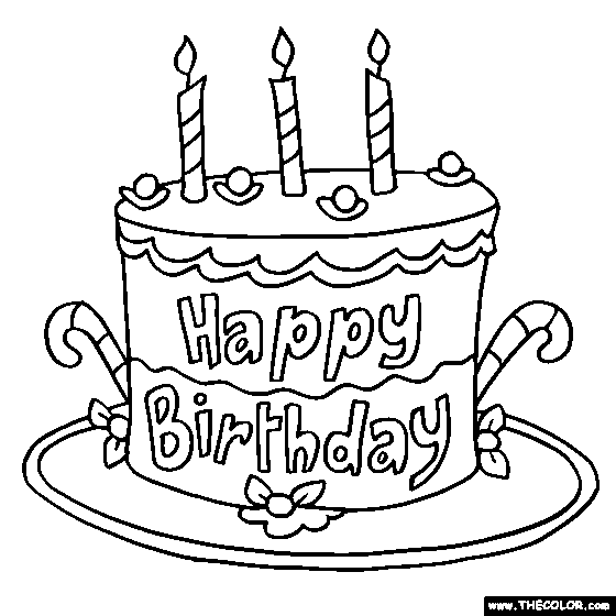 Birthday coloring #3, Download drawings