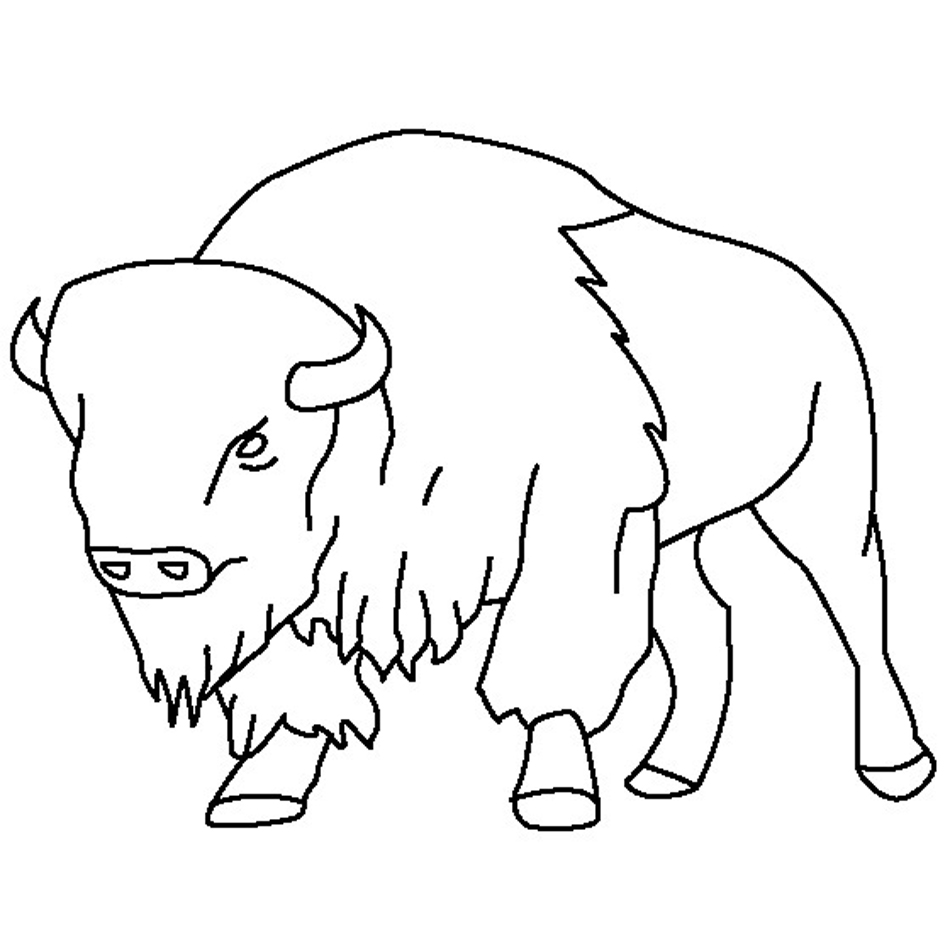 Bison coloring #18, Download drawings