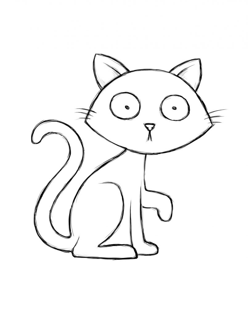 Black Cat coloring #2, Download drawings