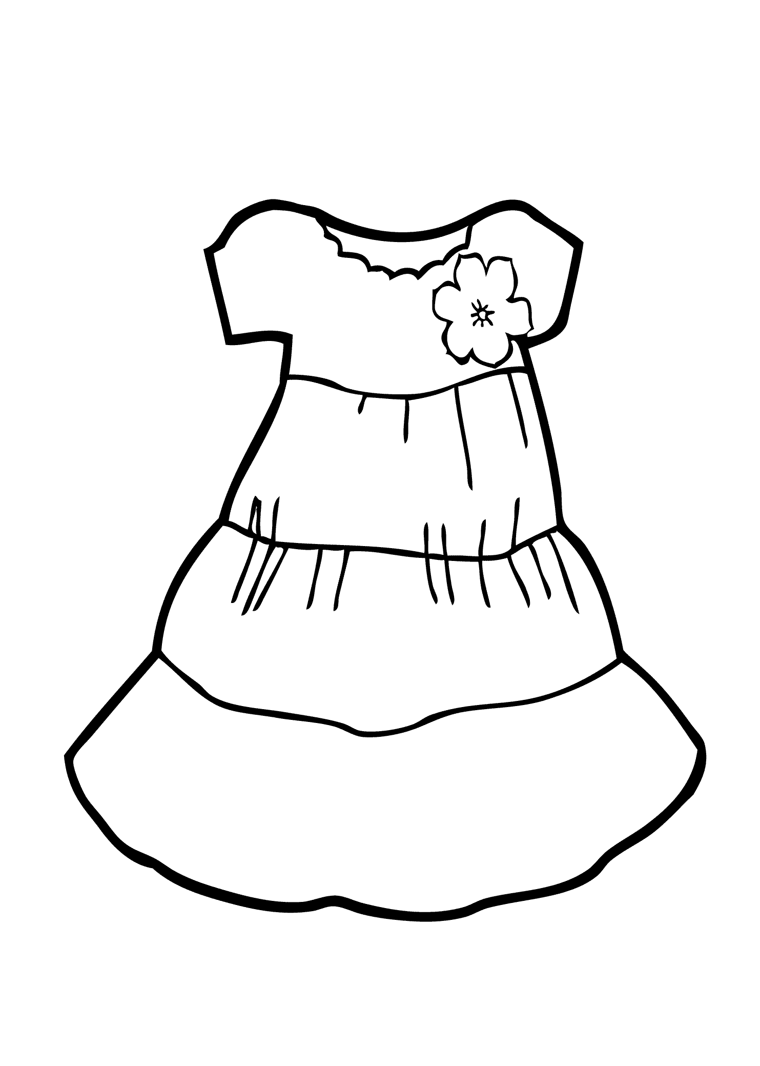 White Dress coloring #5, Download drawings