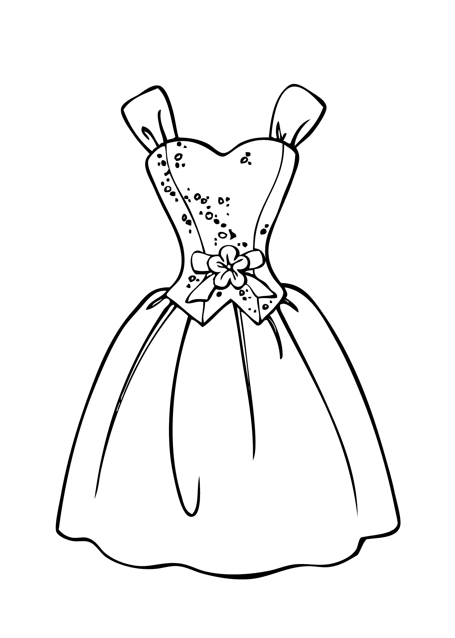 White Dress coloring #14, Download drawings