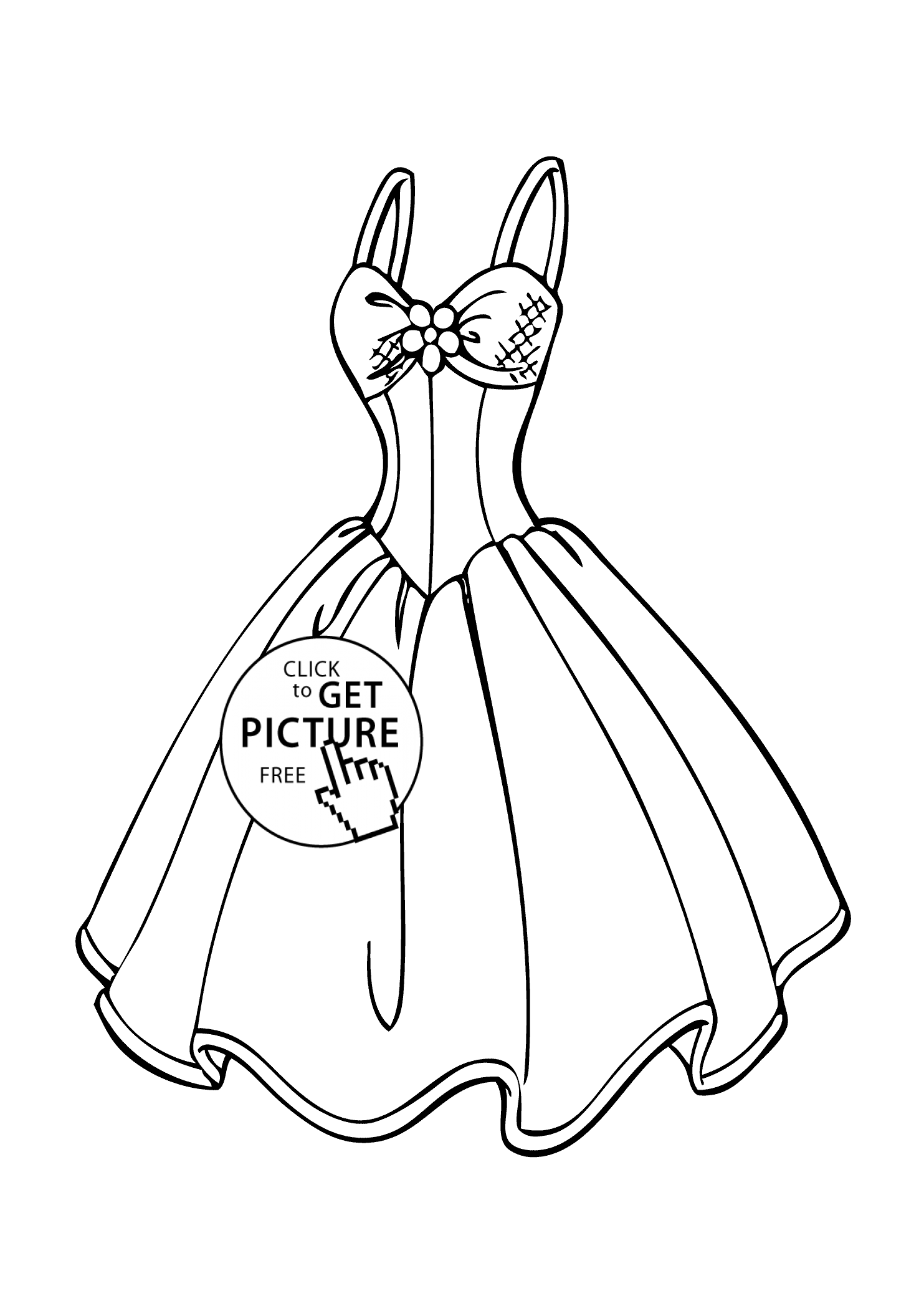 Wedding Dress coloring #17, Download drawings