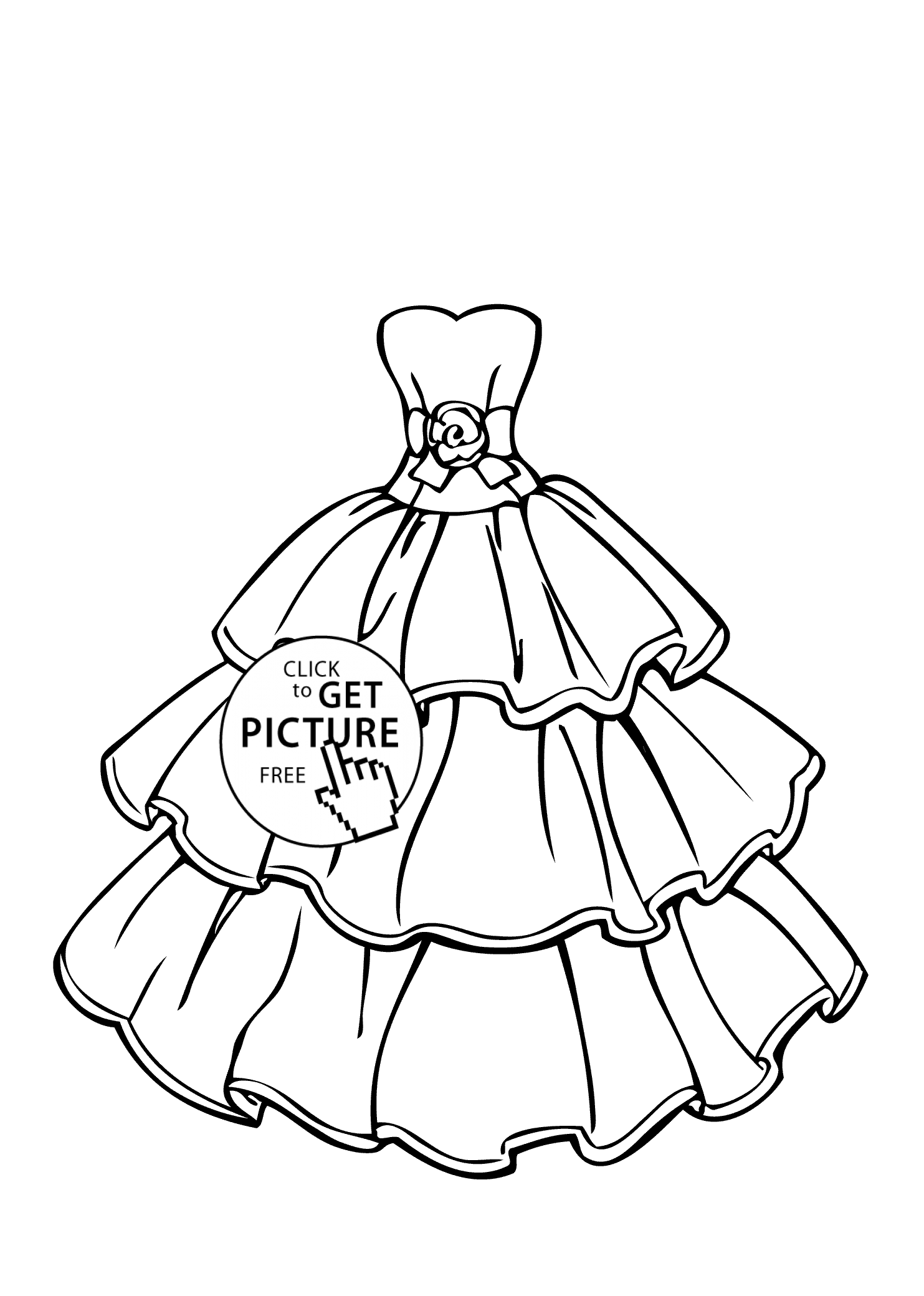 Wedding Dress coloring #18, Download drawings