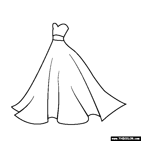 Wedding Dress coloring #20, Download drawings