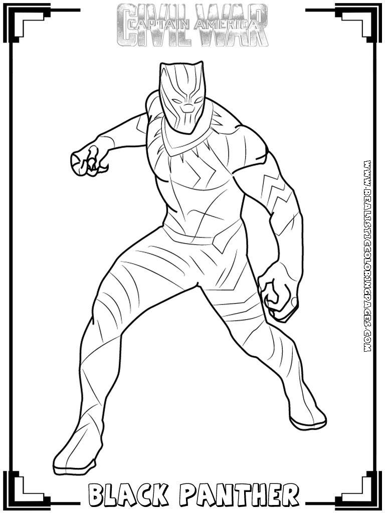 Black Panther coloring #12, Download drawings