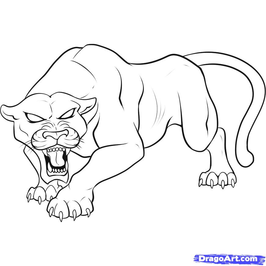 Black Panther coloring #1, Download drawings