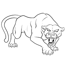 Panther coloring #1, Download drawings