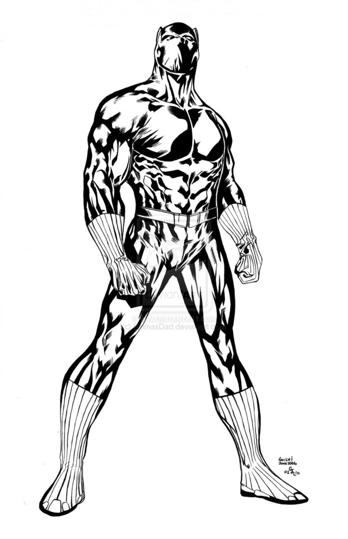 Black Panther coloring #16, Download drawings