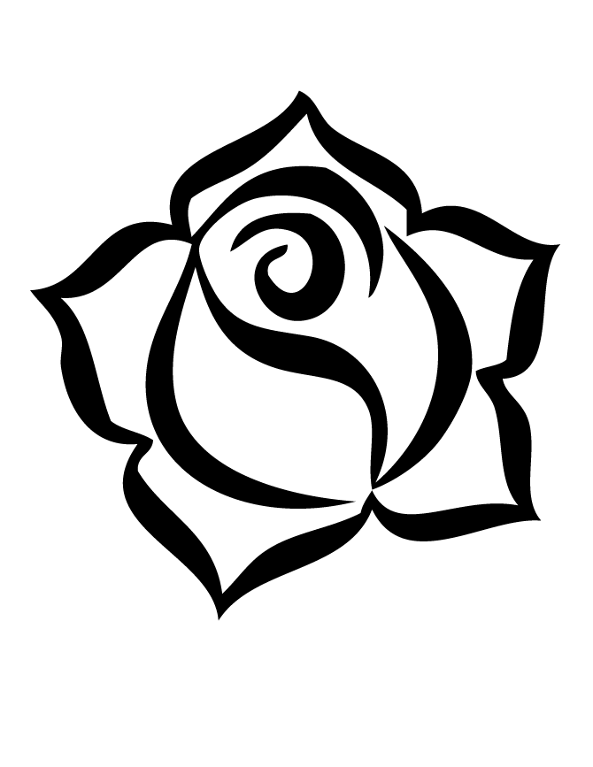 Black Rose coloring #1, Download drawings
