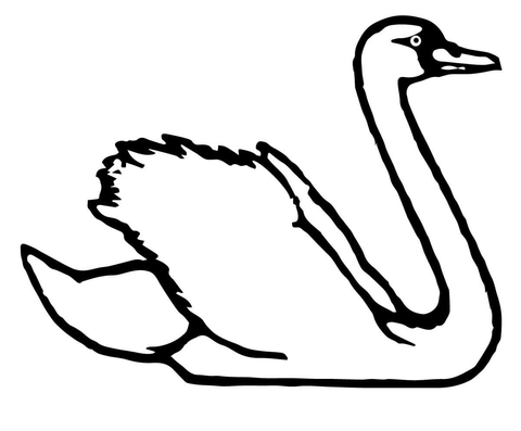 Swan coloring #12, Download drawings