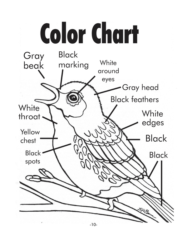 Black Trimian Warbler coloring #8, Download drawings