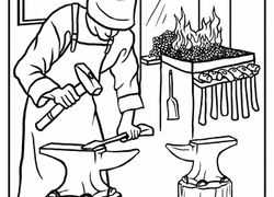 Blacksmith coloring #1, Download drawings