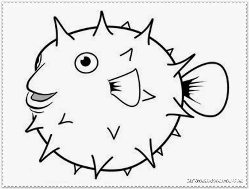 Blowfish coloring #11, Download drawings