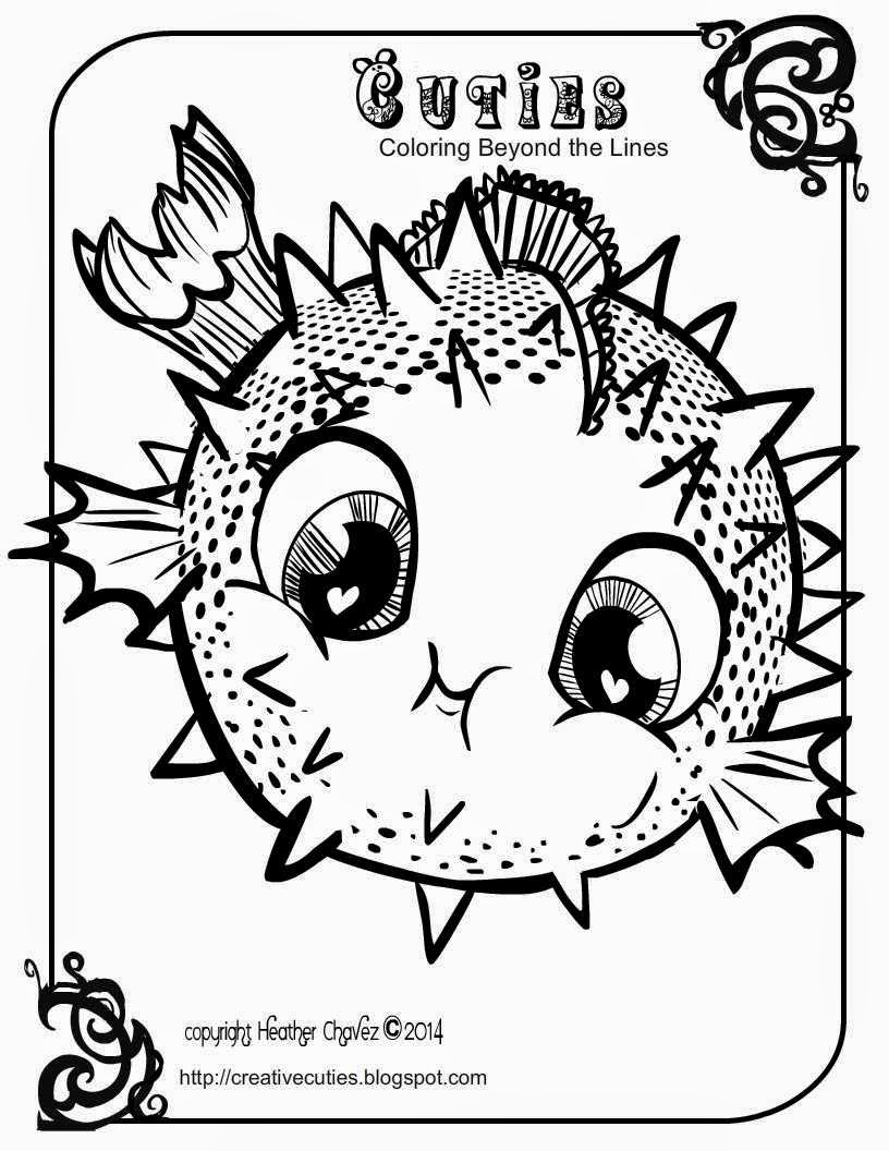 Blowfish coloring #20, Download drawings