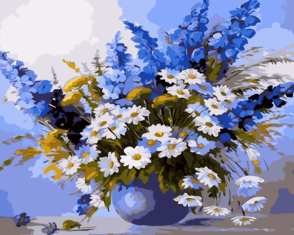 Blue Flower coloring #4, Download drawings
