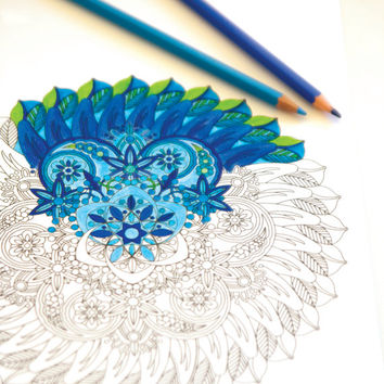 Blue Flower coloring #1, Download drawings