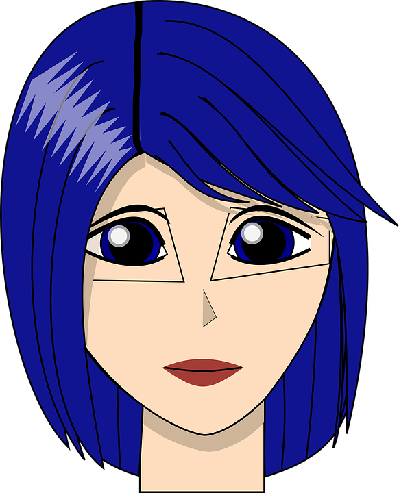Blue Hair clipart #5, Download drawings