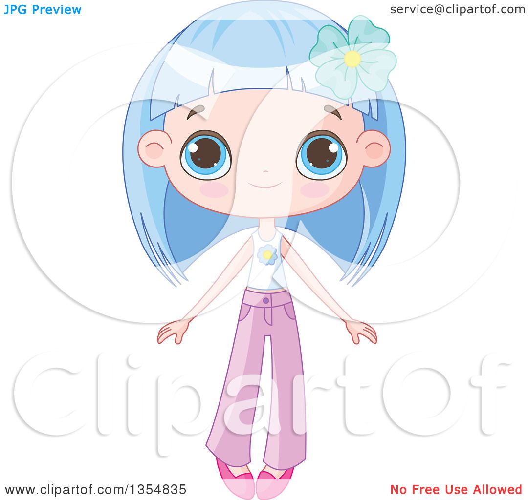 Blue Hair clipart #6, Download drawings