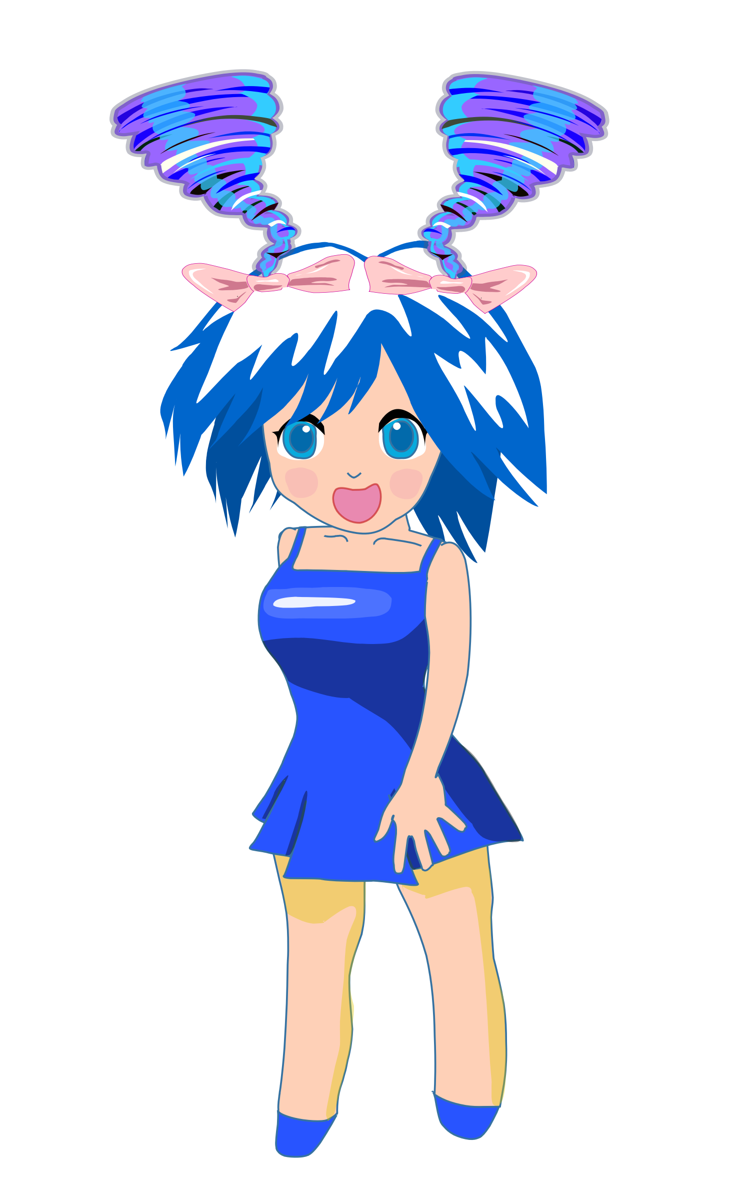Blue Hair svg #4, Download drawings