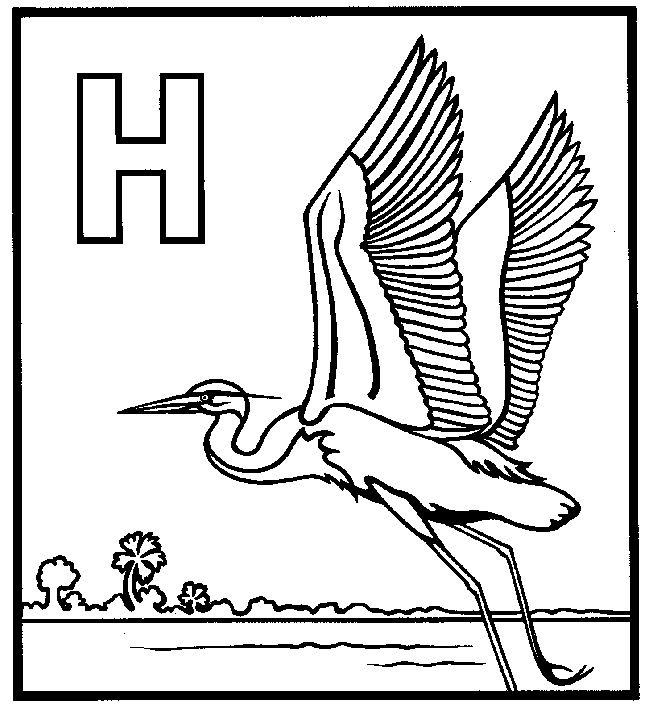 Blue Heron coloring #13, Download drawings