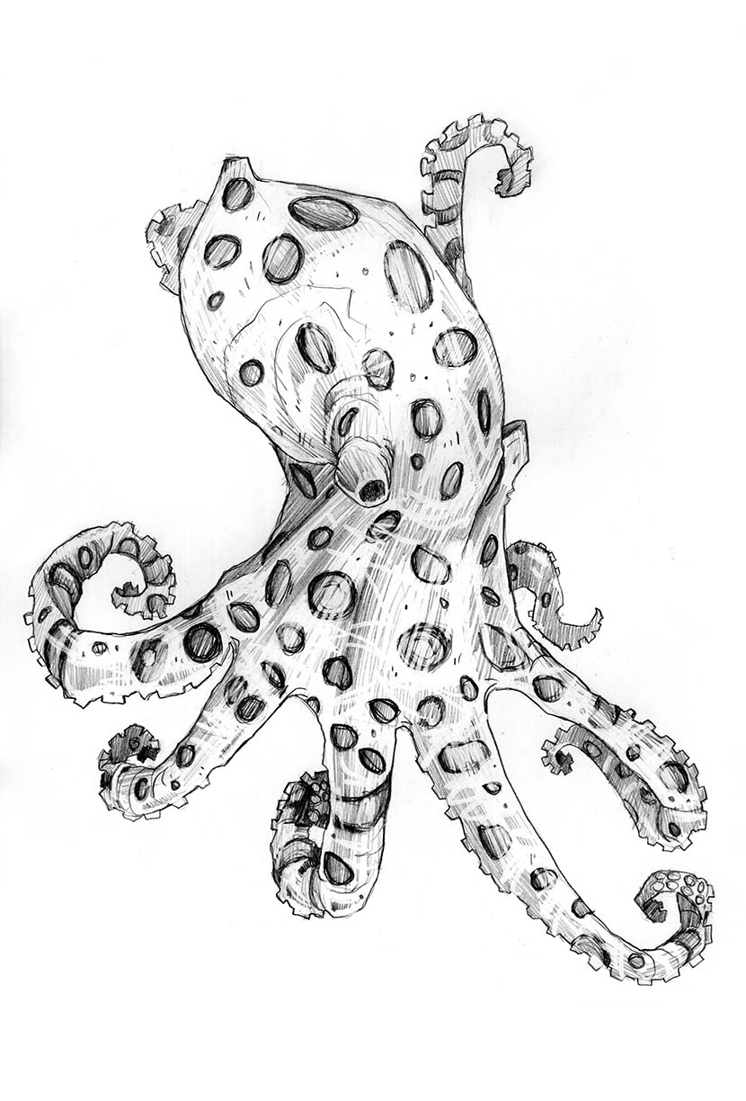 Blue Ringed Octopus coloring #8, Download drawings