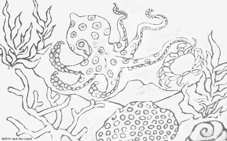 Blue Ringed Octopus coloring #2, Download drawings