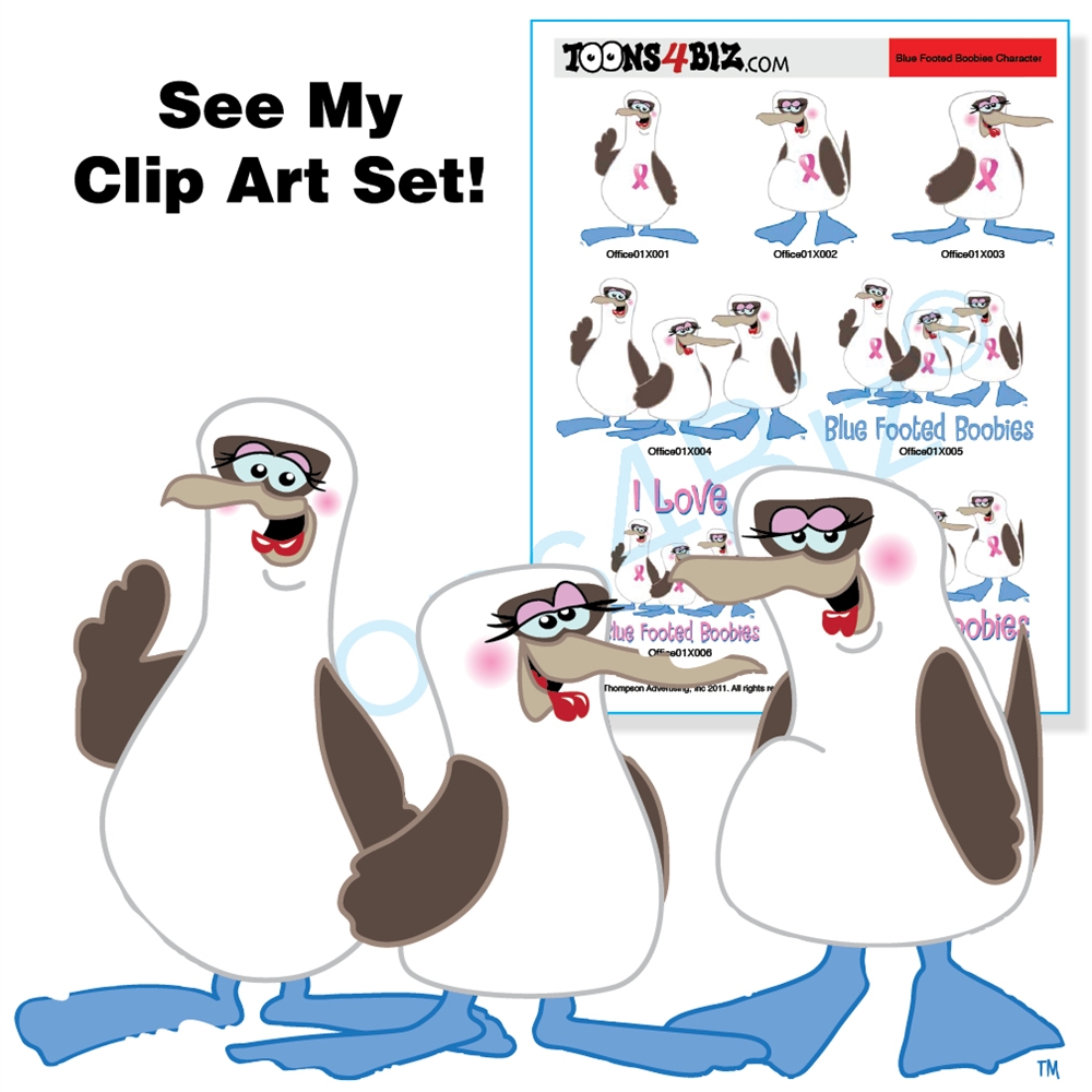 Blue-footed Booby clipart #2, Download drawings