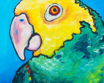 Blue-fronted Parrot svg #13, Download drawings