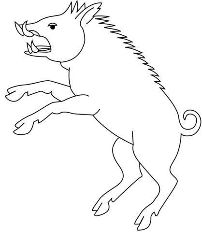 Boar coloring #7, Download drawings