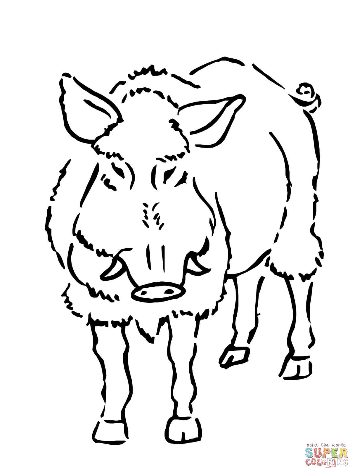 Boar coloring #6, Download drawings