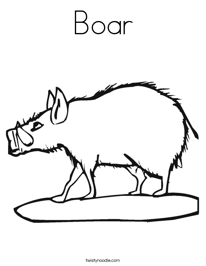 Boar coloring #17, Download drawings
