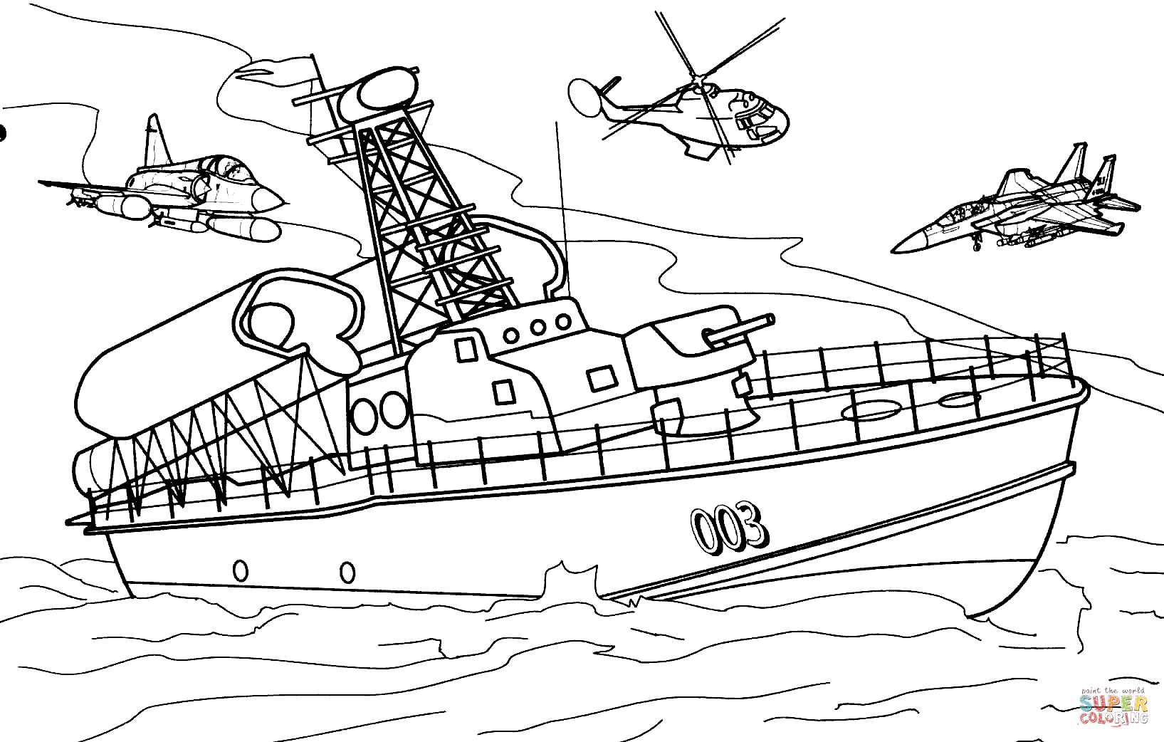 Boat coloring #5, Download drawings