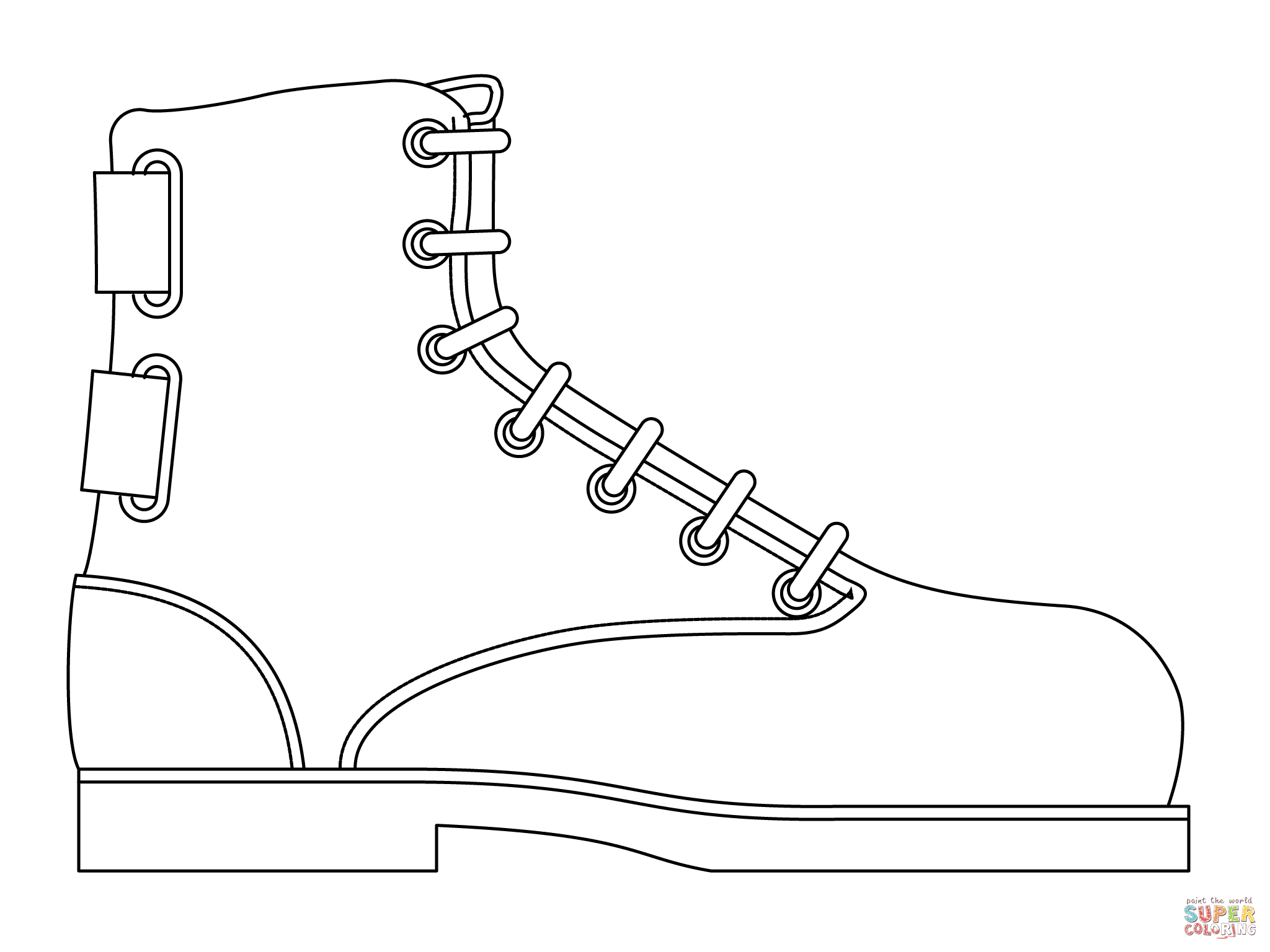 Boots coloring #7, Download drawings