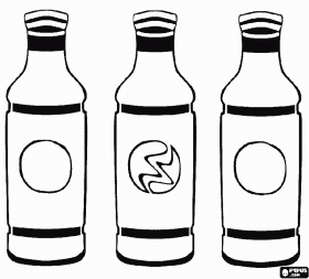 Bottles coloring #1, Download drawings