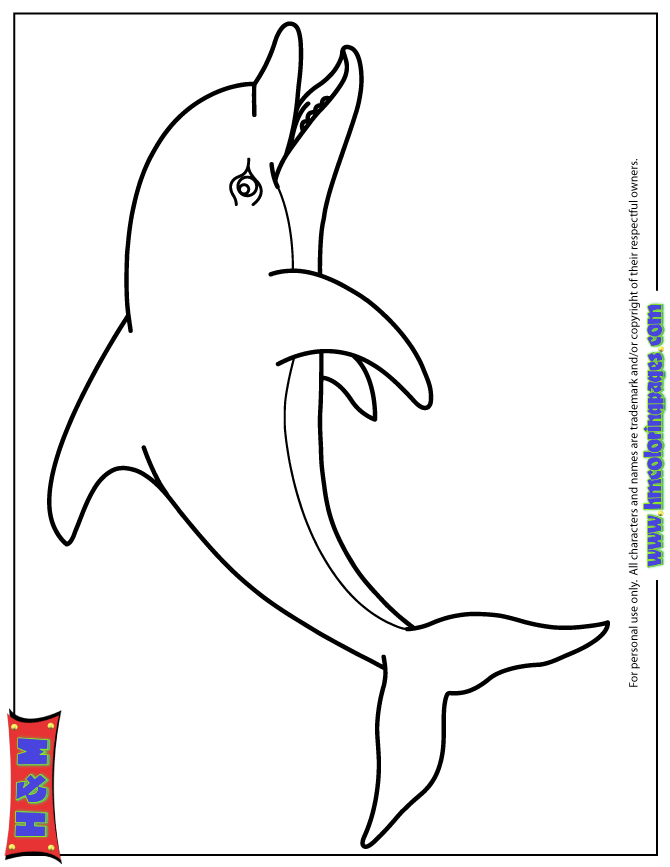 Bottlenose Dolphin coloring #17, Download drawings