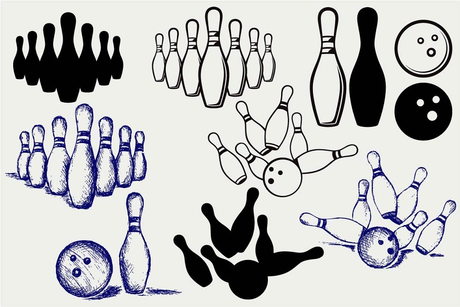 bowling svg #512, Download drawings