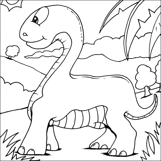 Brachiosaurus coloring #3, Download drawings
