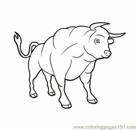 Brahman Bull coloring #6, Download drawings