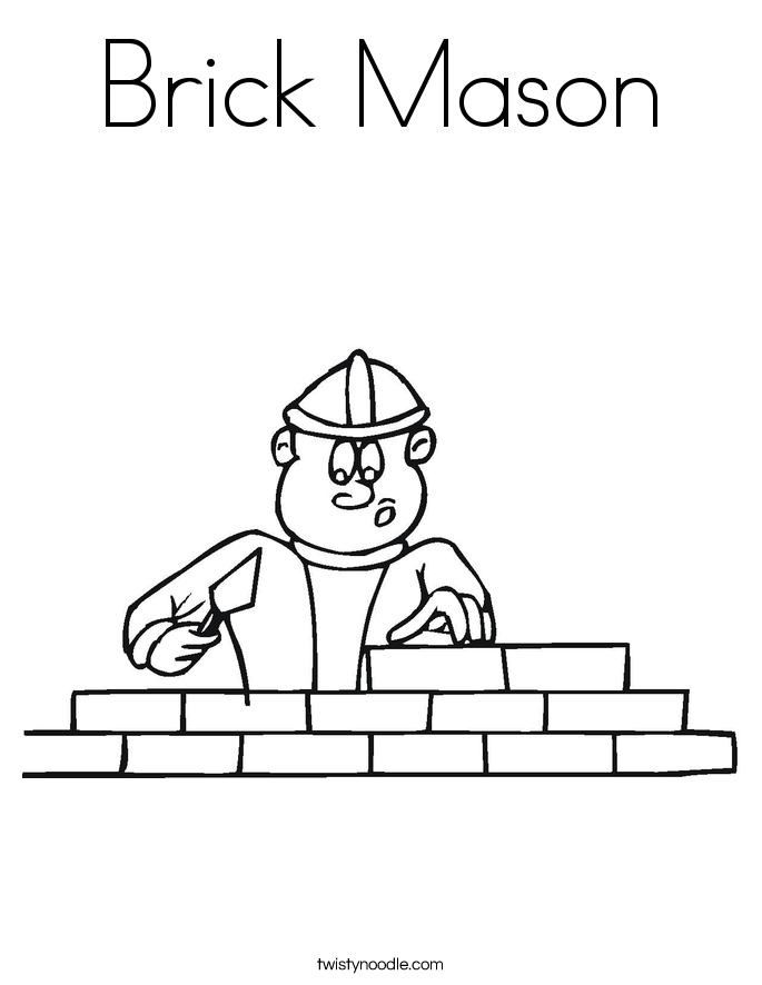 Brick coloring #10, Download drawings