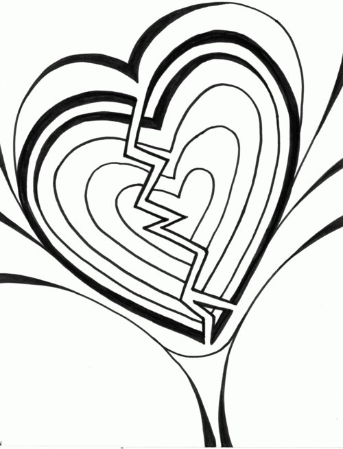 Broken Hearts coloring #8, Download drawings